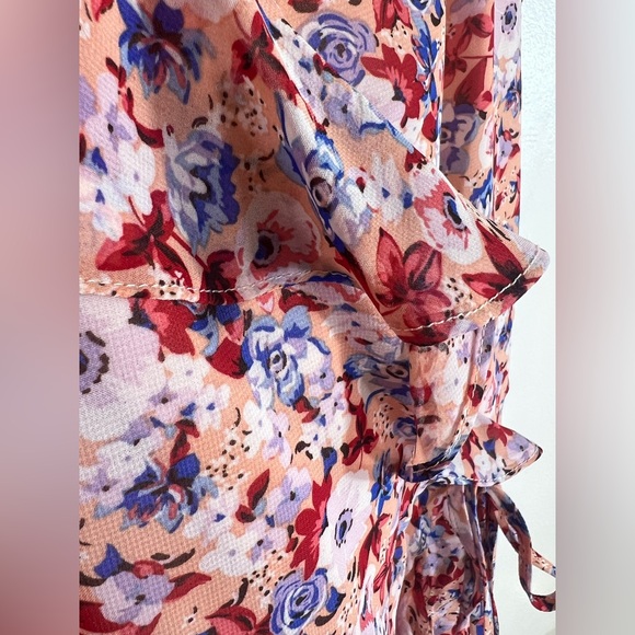 NWT Laundry By:Shelli Segal Women's Asymmetric Floral Ruffle Midi-Dress Size:16 - Picture 15 of 16